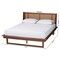 Baxton Studio Aveena Mid-Century Modern Walnut Brown Finished Wood Queen Size Platform Bed 239-12431-ZORO - alternate 3